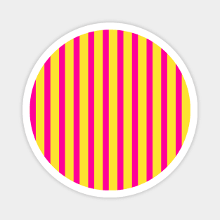 Acoose | Pink and Yellow Stripes Pattern Magnet